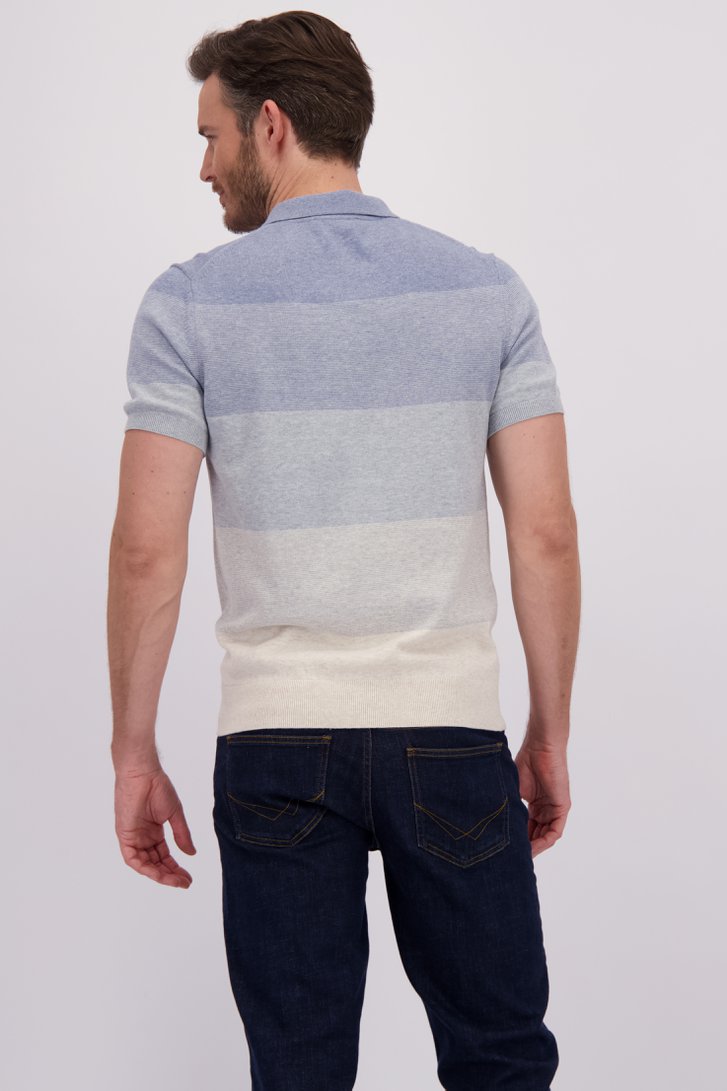 Achterkant van Blauwe polo met kleurverloop door Upper East voor Heren