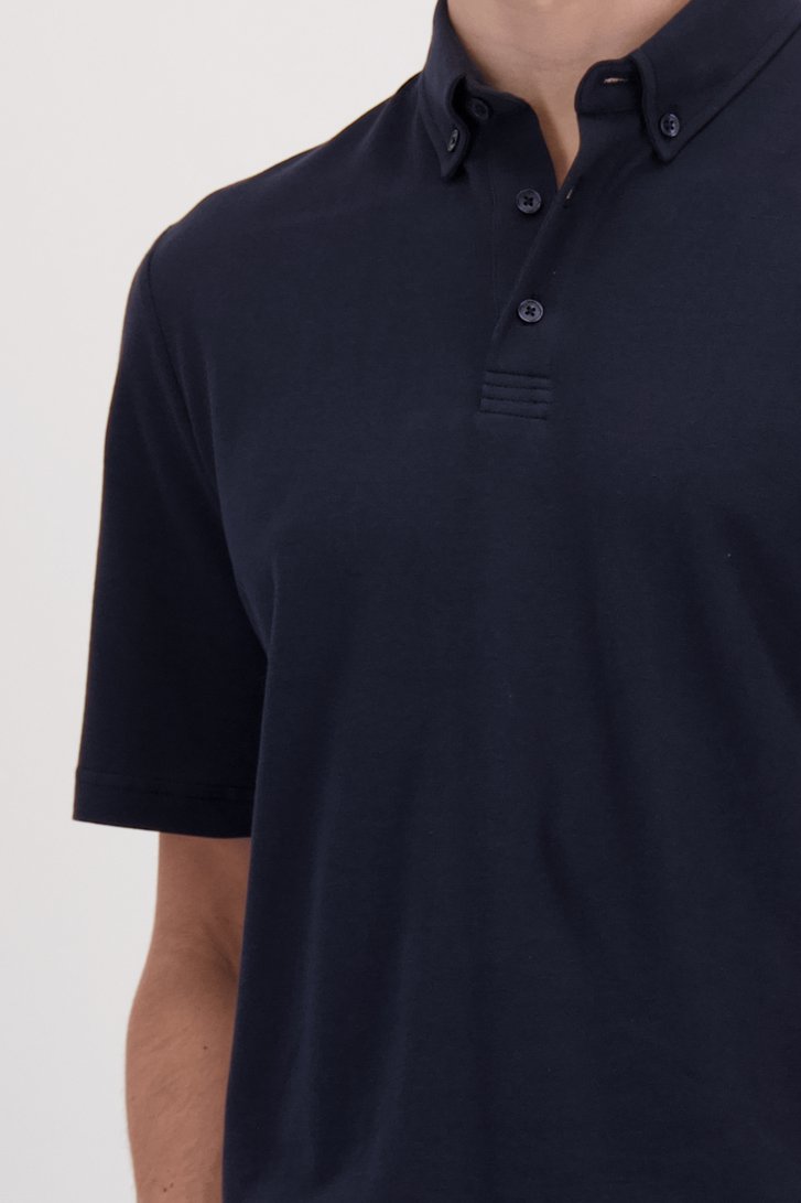 Detail van Blauwe polo met korte mouwen  door Matinique voor Heren