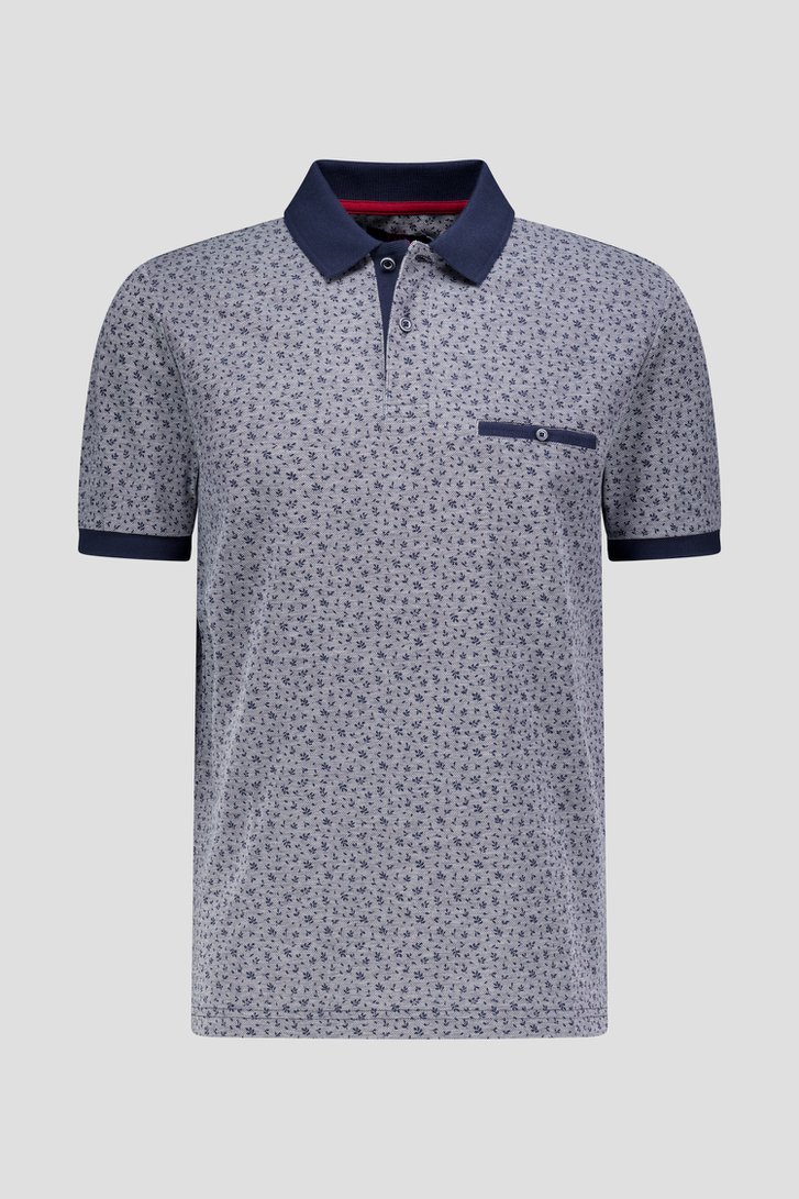 Productfoto 1 van Blauwe polo met print  door Dansaert Blue voor Heren
