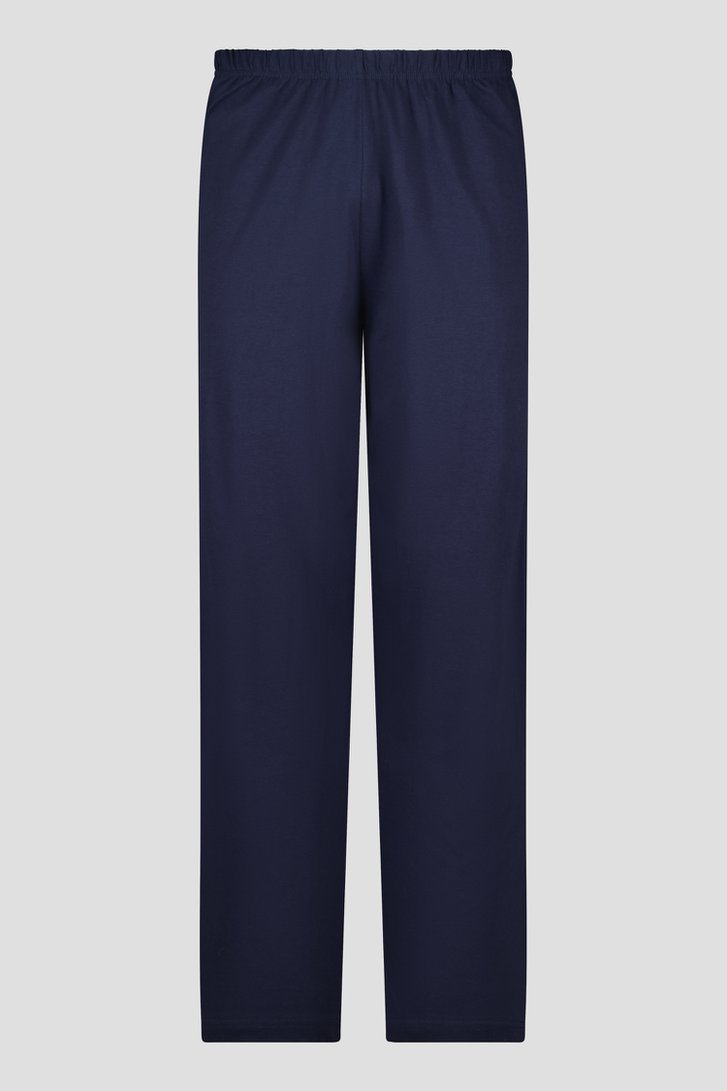 Blauwe pyjamaset met geruit hemd van Götzburg voor Heren
