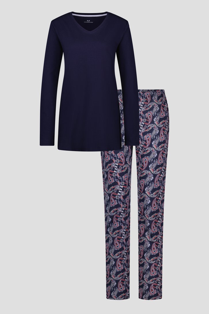 Blauwe pyjamaset met paisley print van Götzburg voor Dames