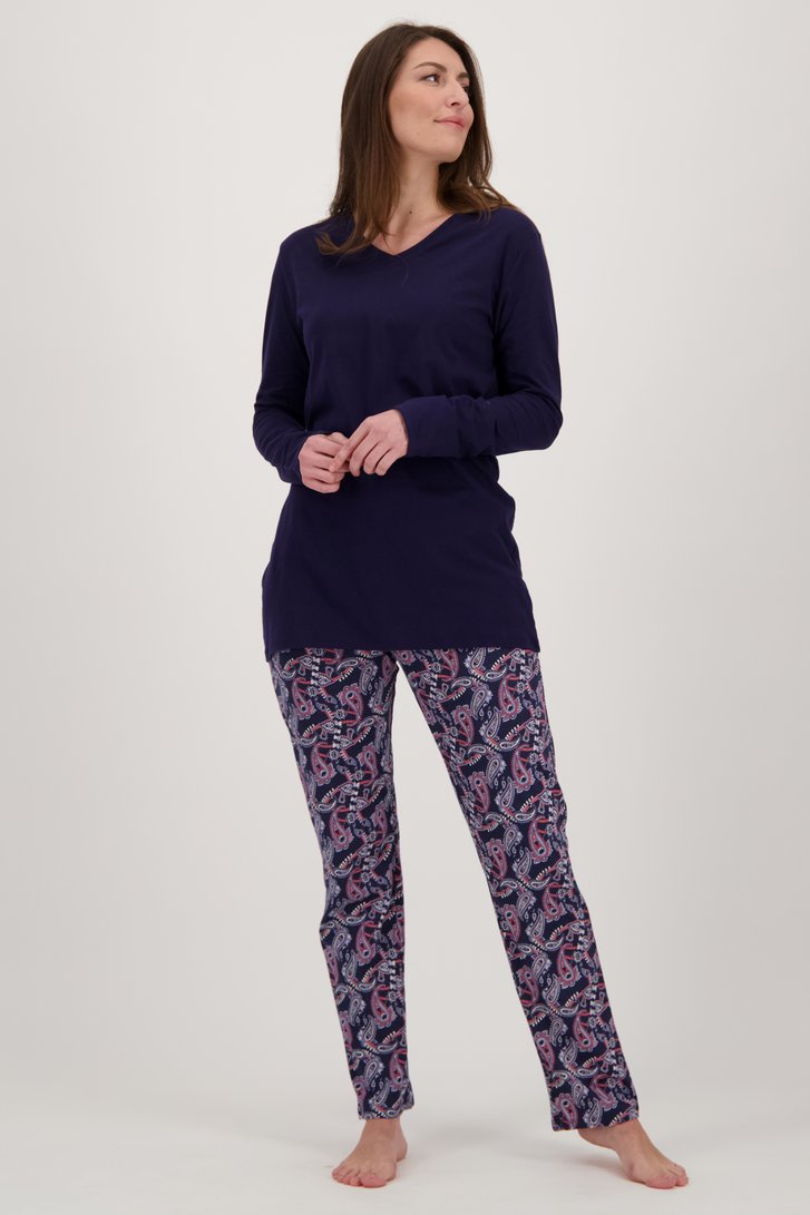 Blauwe pyjamaset met paisley print van Götzburg voor Dames