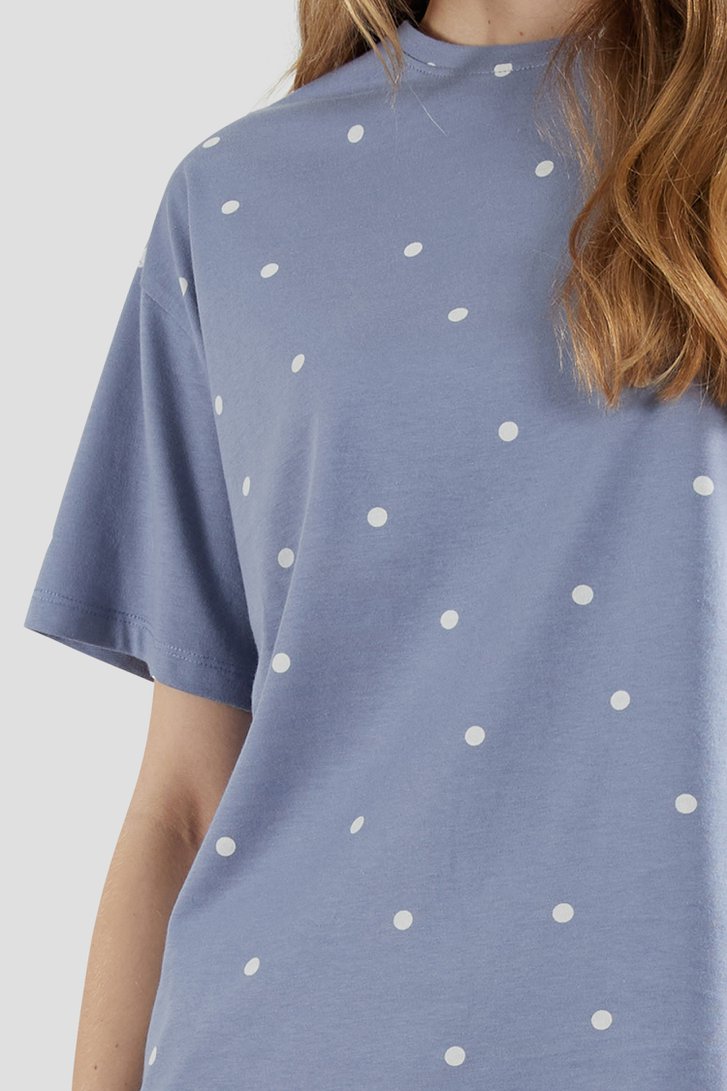 Blauwe pyjamaset met T-shirt en short van Tom Tailor voor Dames