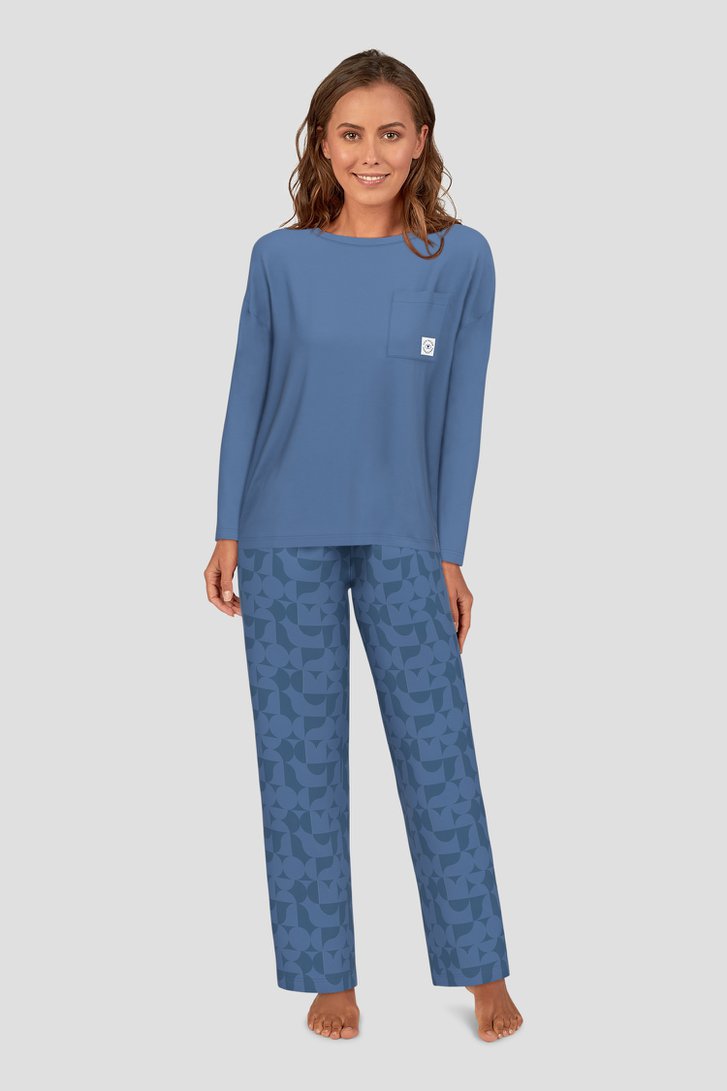 Blauwe pyjamaset  van Tom Tailor voor Dames