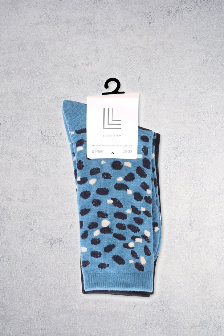Productfoto 3 van Blauwe sokken - 2 paar door Liberty Island voor Dames