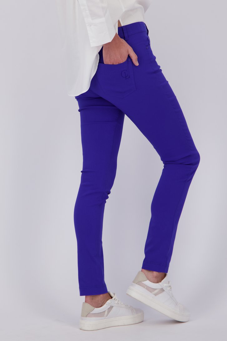 Blauwe stretchbroek van Claude Arielle voor Dames