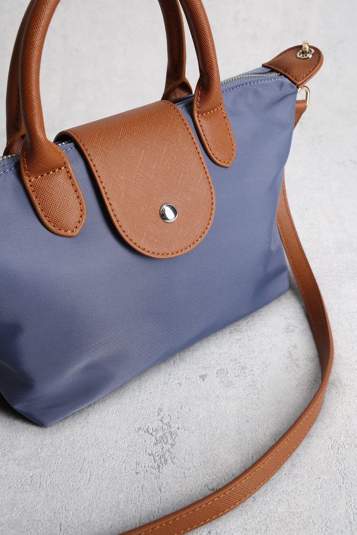 Productfoto 1 van Blauwe tas met bruine leather afwerking door Liberty Island voor Dames