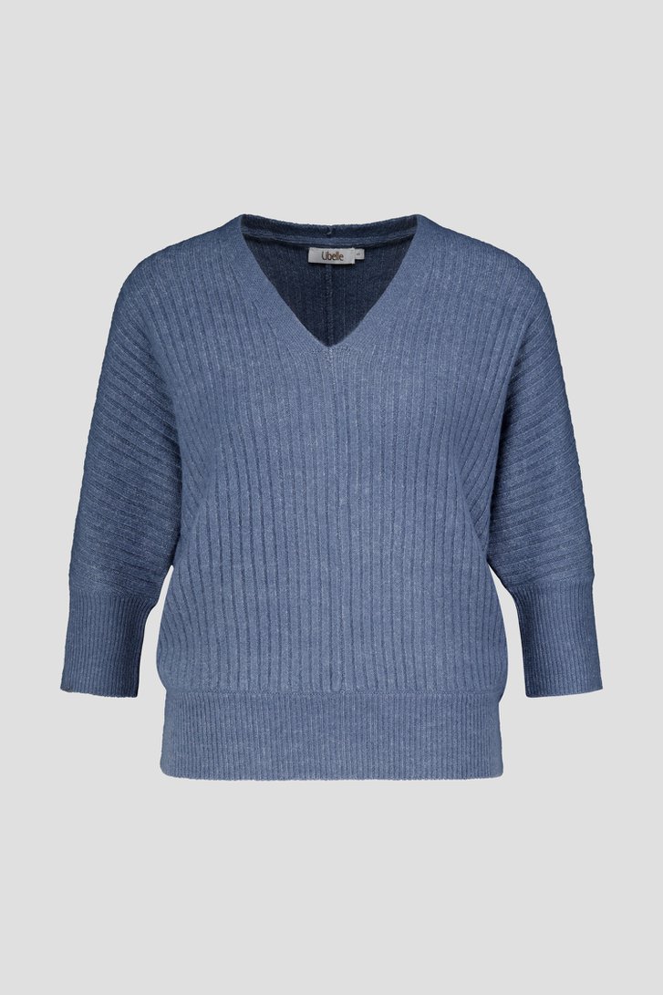 Productfoto 1 van Blauwe trui met 3/4 mouwen door Libelle voor Dames