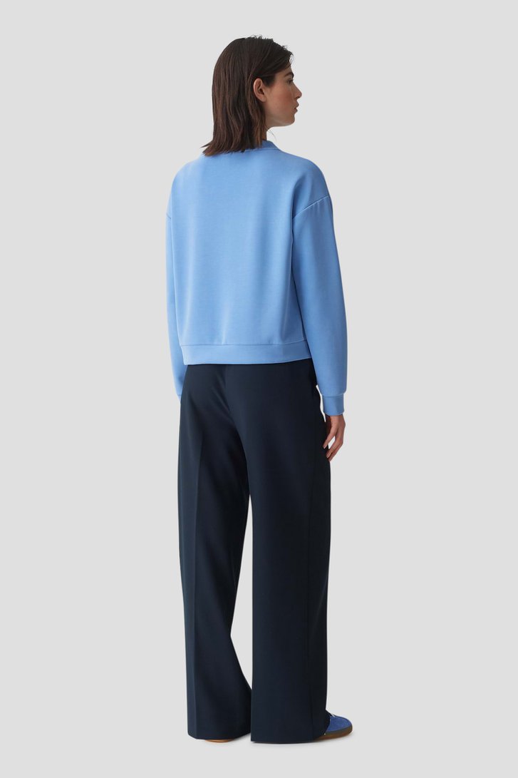 Blauwe trui met matte afwerking van Opus voor Dames