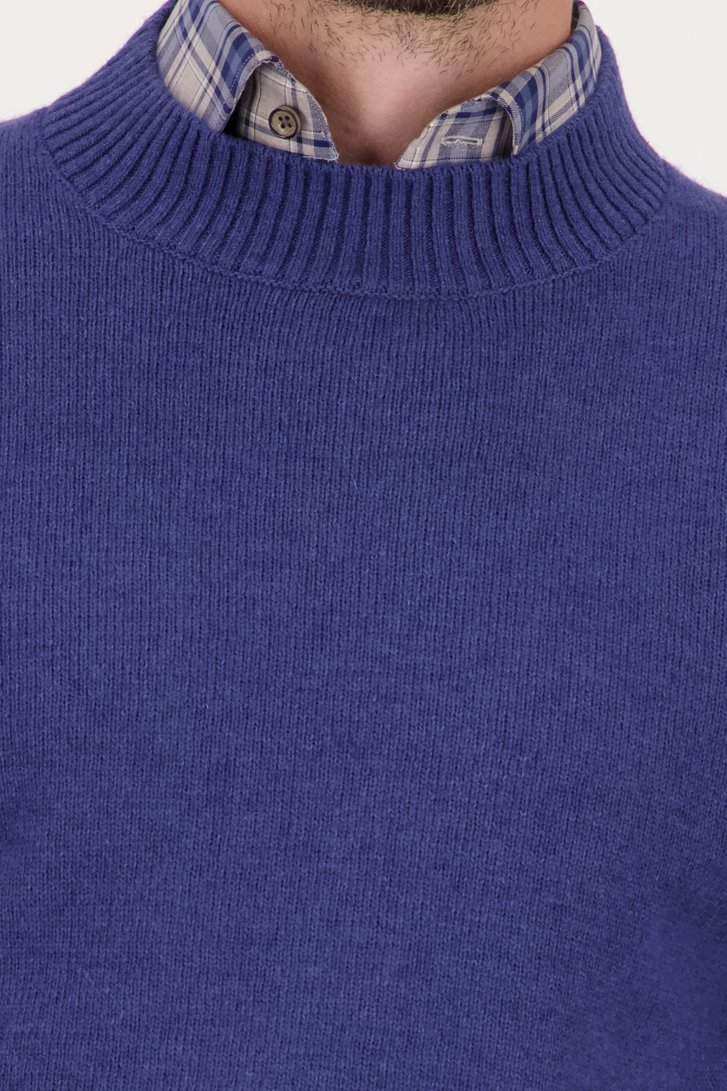 Blauwe trui met wol van Upper East voor Heren
