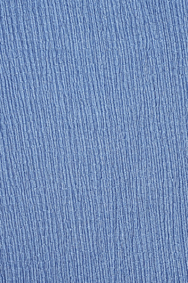 Blauwe wijde broek in textuurstof van Bicalla voor Dames