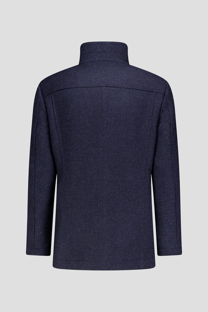 Productfoto 3 van Blauwe wollen mantel door Dansaert Blue voor Heren