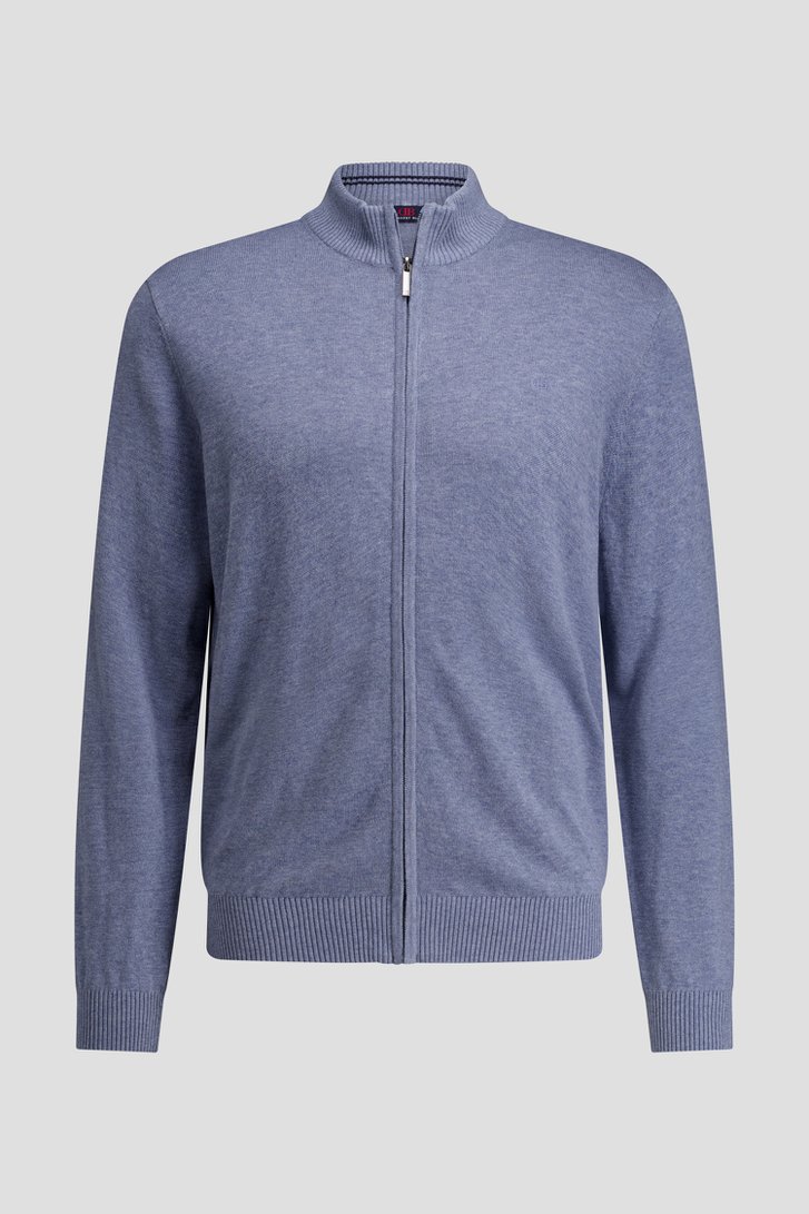 Productfoto 2 van Blauwgrijze cardigan met rits door Dansaert Blue voor Heren