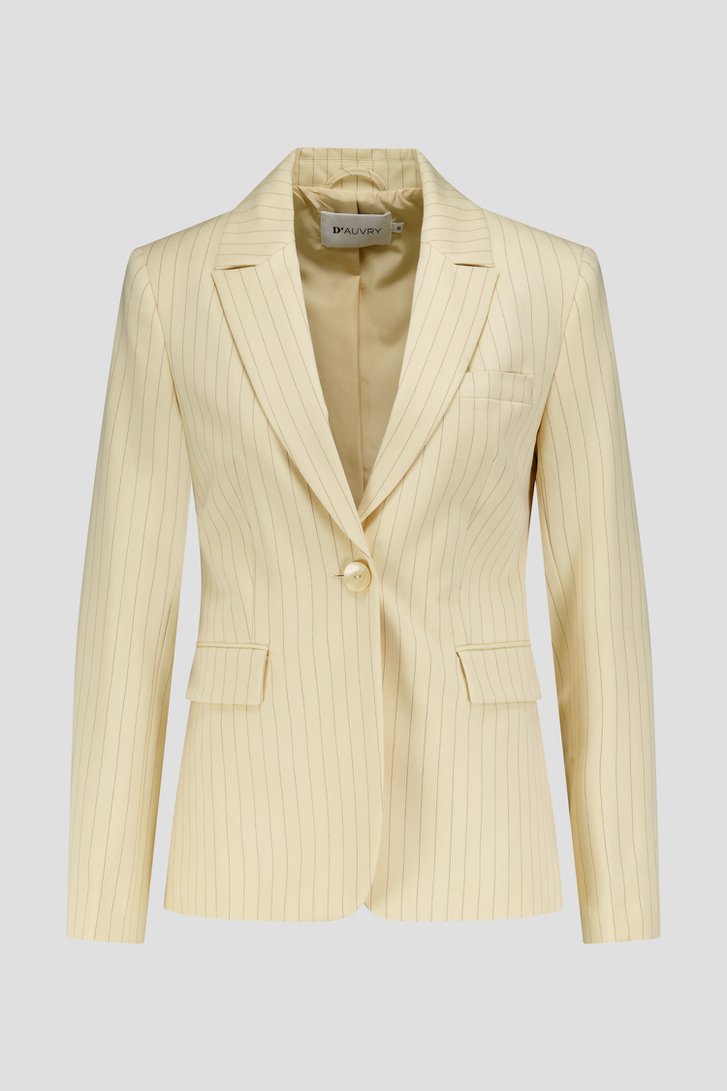 Blazer beige à rayures brillantes de D'Auvry pour Femmes