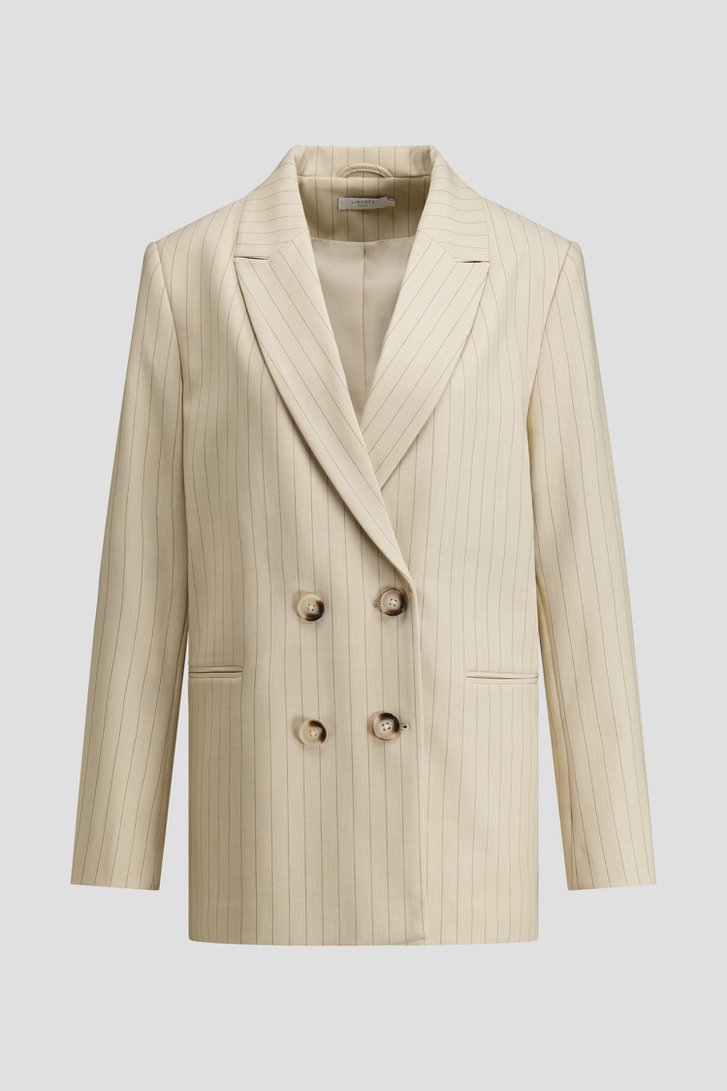 Photo produit 1 de Blazer beige à rayures noires de Liberty Island pour Femmes