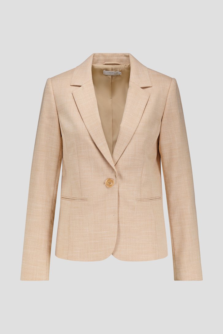 Blazer beige avec gros bouton de Liberty Island pour Femmes