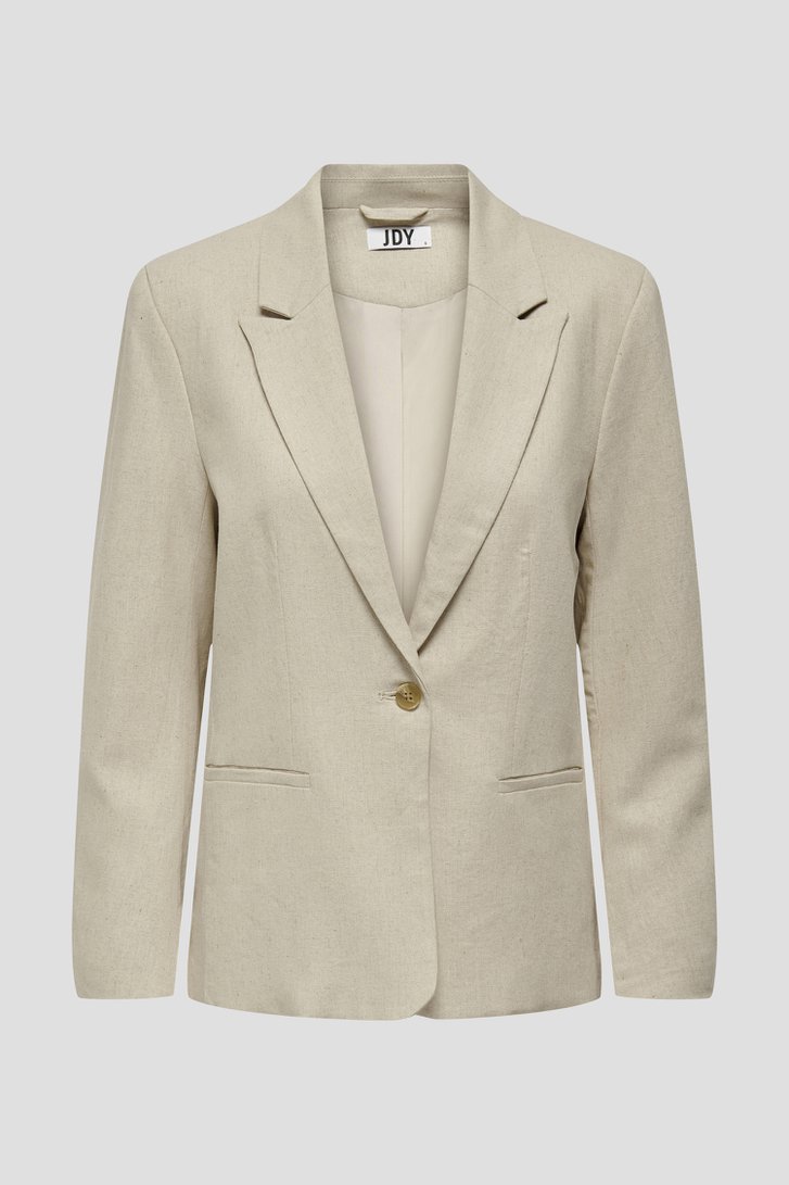 Blazer beige mélangé avec lin de JDY pour Femmes