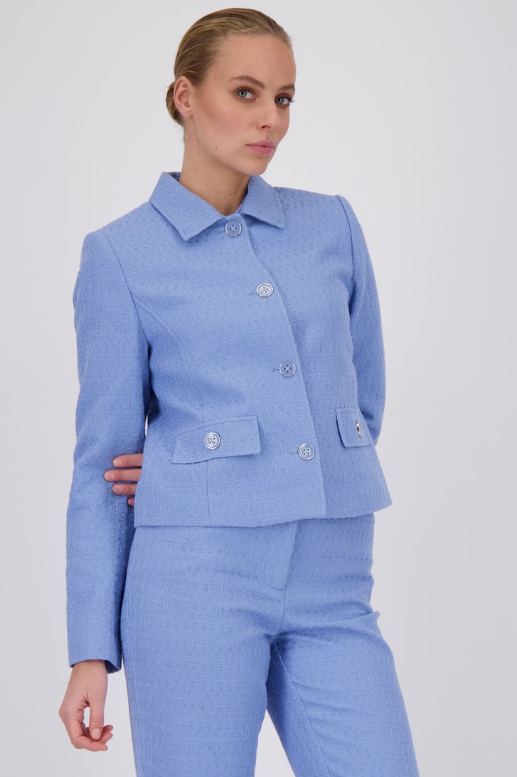 Blazer bleu clair en bouclé de D'Auvry pour Femmes