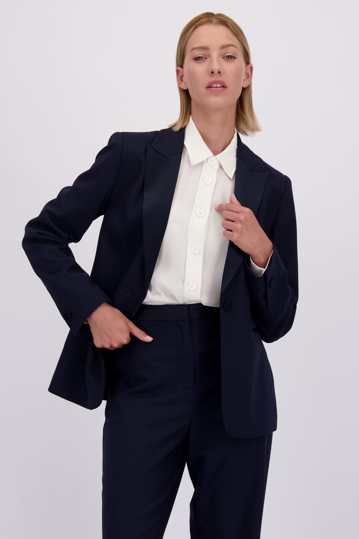 Le devant de Blazer bleu  de D'Auvry Studio pour Femmes