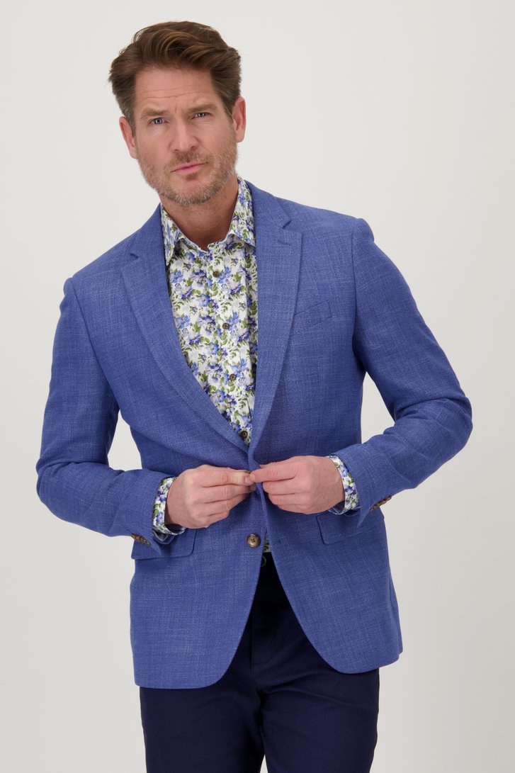 Blazer bleu mélangé - regular fit de Dansaert Blue pour Hommes
