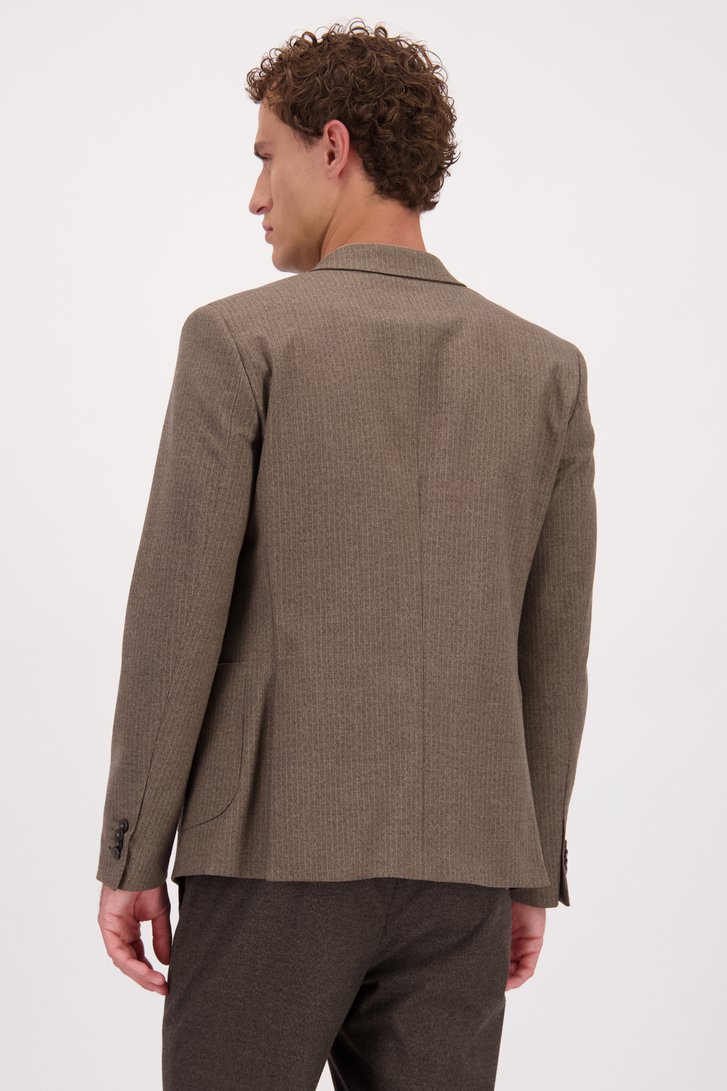 Le dos de Blazer brun à fines rayures - Slim fit de Upper East pour Hommes