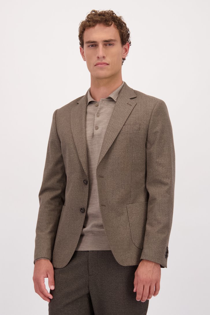 Le devant de Blazer brun à fines rayures - Slim fit de Upper East pour Hommes