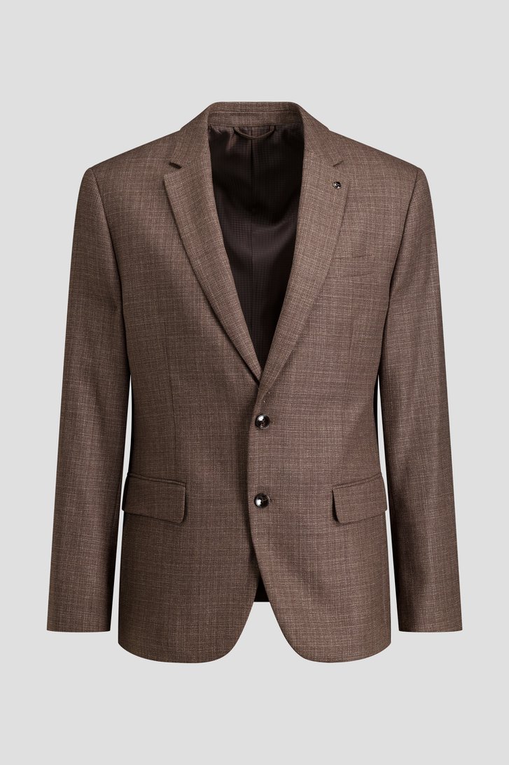 Photo produit 1 de Blazer brun en laine à effet chiné de Dansaert Black Premium pour Hommes