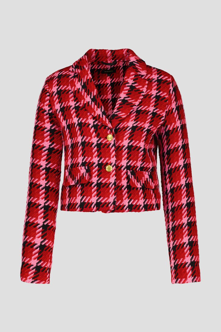 Blazer court à carreaux de More & More pour Femmes