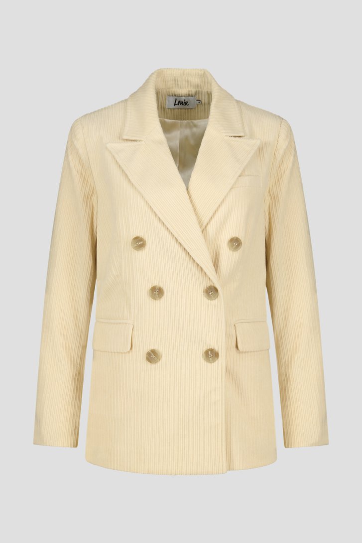 Blazer crème en velours côtelé de Louise pour Femmes