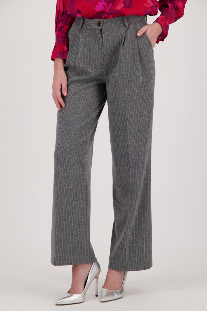 Blazer gris clair à rayures de More & More pour Femmes