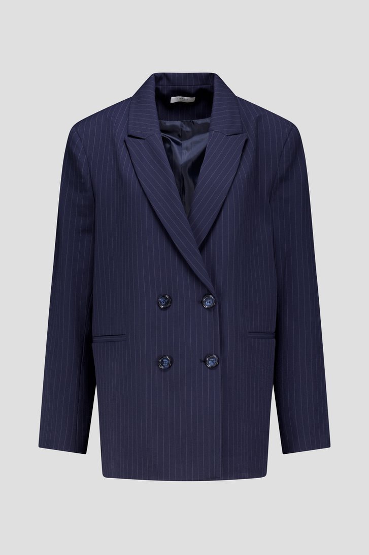 Blazer navy à rayures fines de Liberty Island pour Femmes