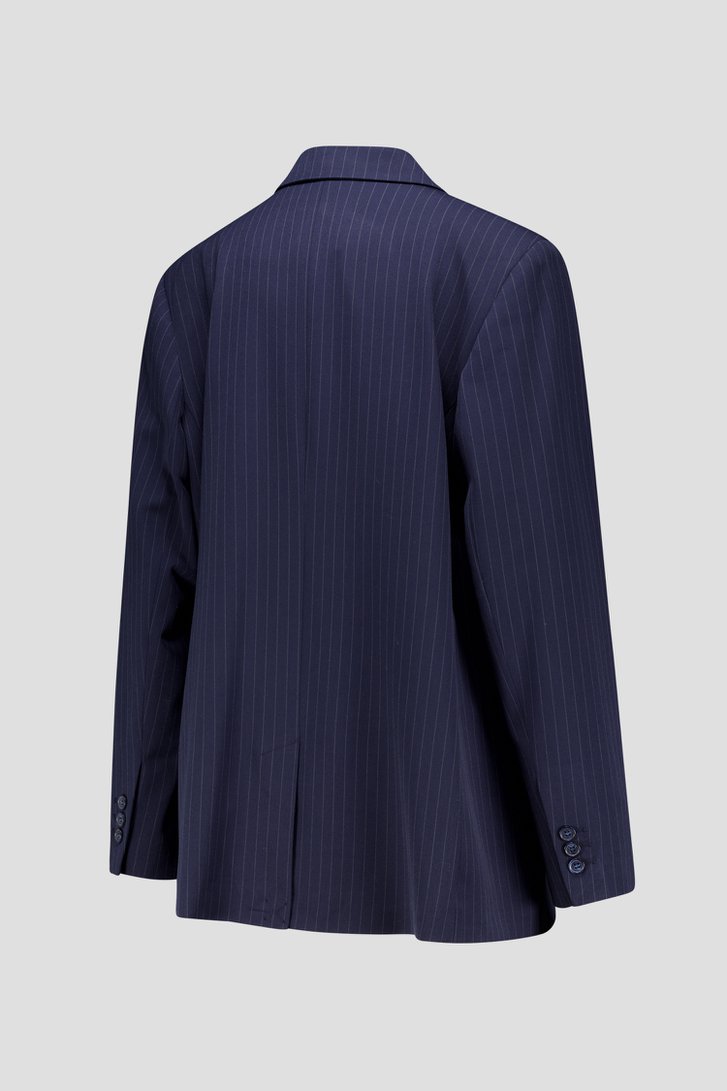 Blazer navy à rayures fines de Liberty Island pour Femmes