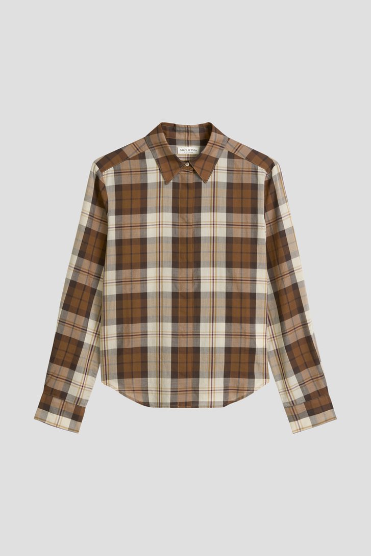 Photo produit 1 de Blouse à carreaux marron de Marc O'Polo pour Femmes