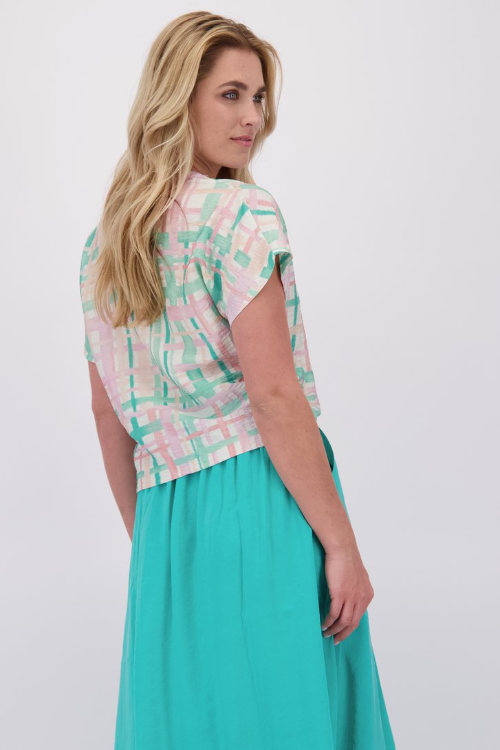Le dos de Blouse à motif à carreaux dans des couleurs pastel de Libelle pour Femmes