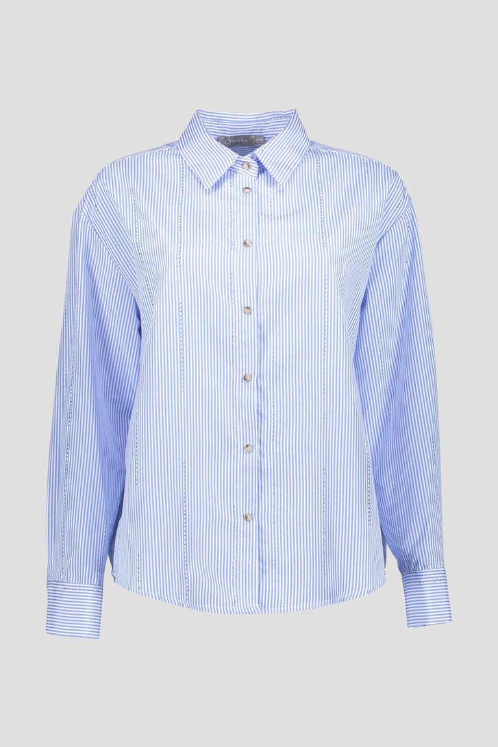 Photo produit 1 de Blouse à rayures bleues  de Geisha pour Femmes