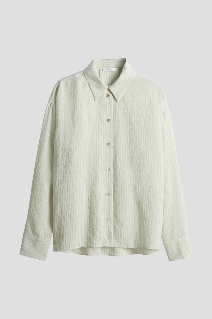 Blouse à rayures vert clair de Opus pour Femmes