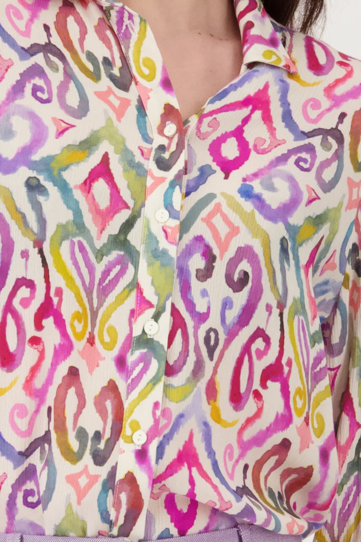 Blouse avec imprimé aquarelle coloré de Geisha pour Femmes
