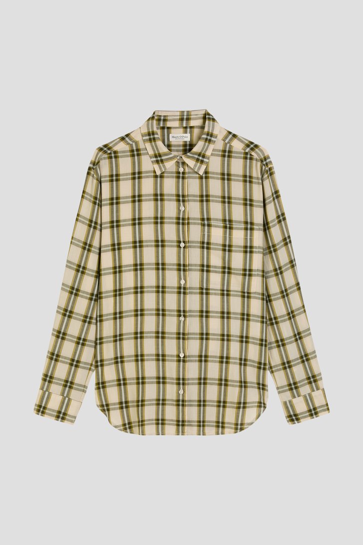 Photo produit 1 de Blouse beige à carreaux de Marc O'Polo pour Femmes