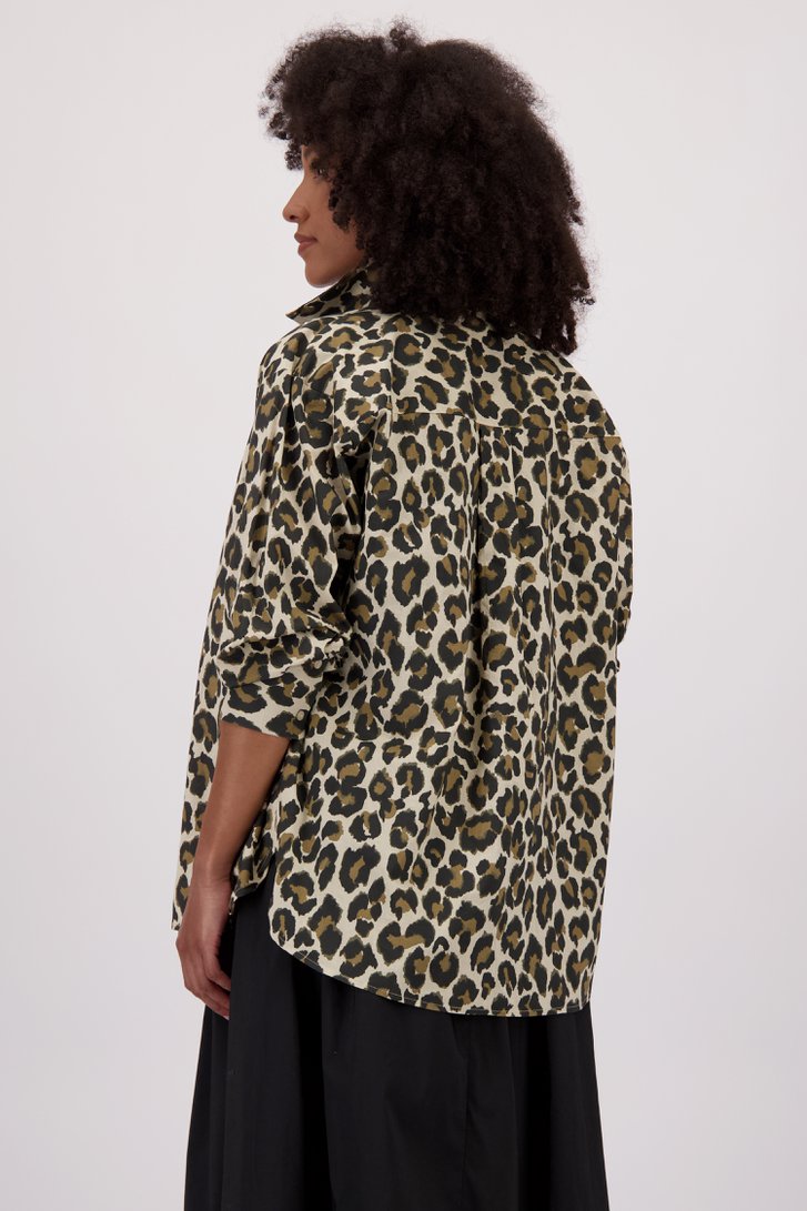 Blouse beige à imprimé léopard de JDY pour Femmes