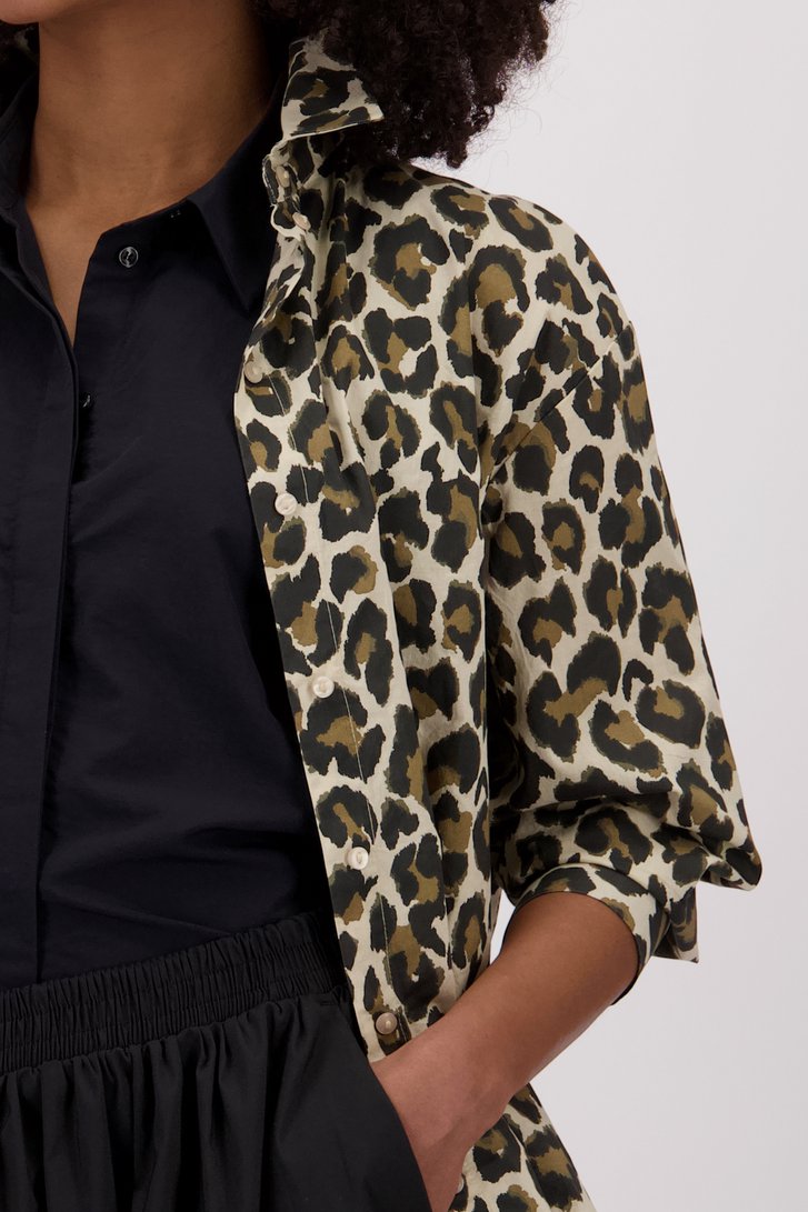 Blouse beige à imprimé léopard de JDY pour Femmes
