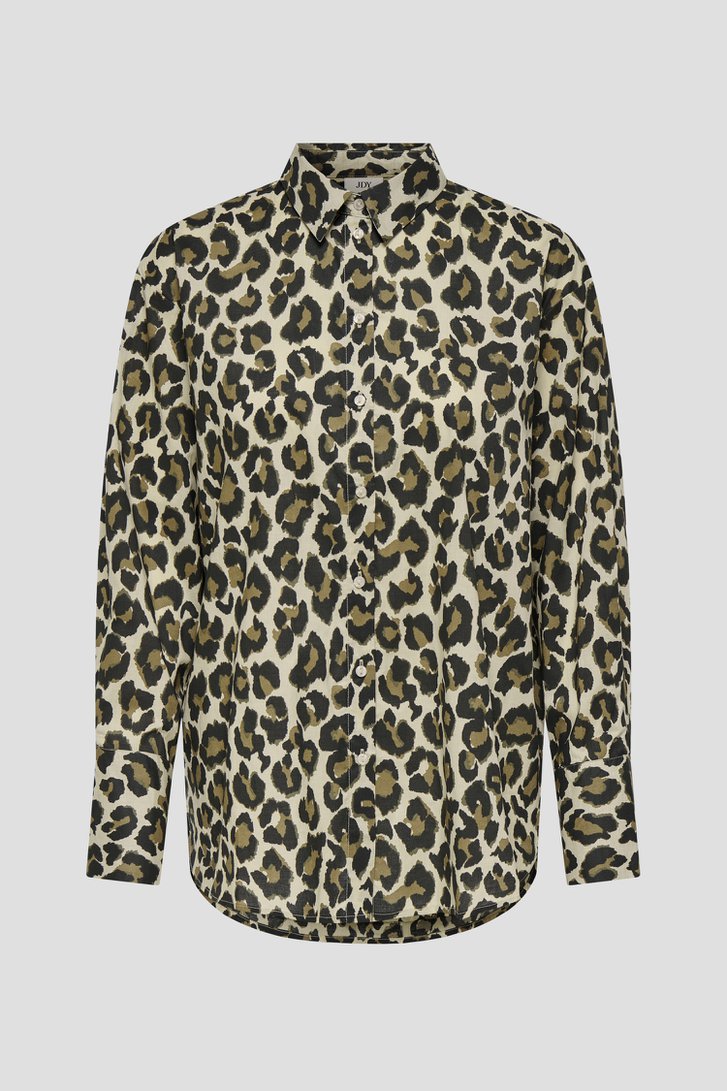 Blouse beige à imprimé léopard de JDY pour Femmes