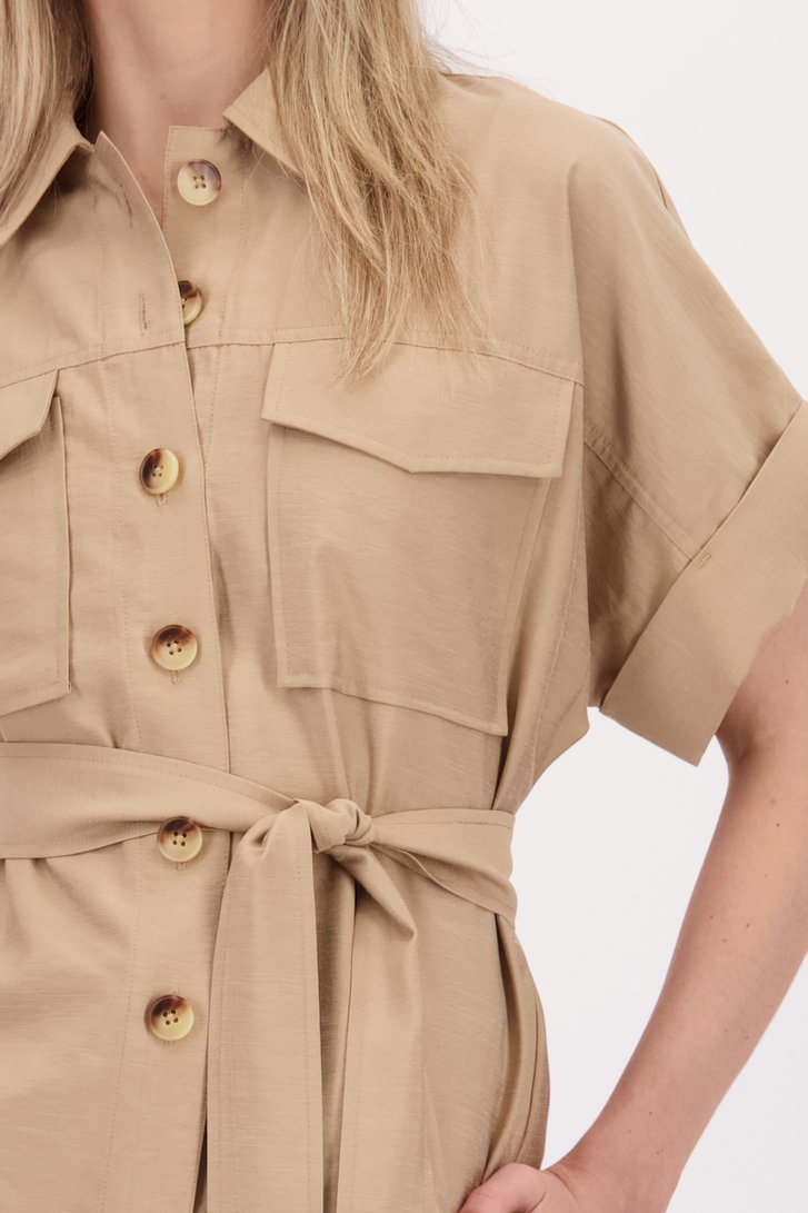 Photo supplémentaire 1 de Blouse beige avec lien à nouer de D'Auvry pour Femmes