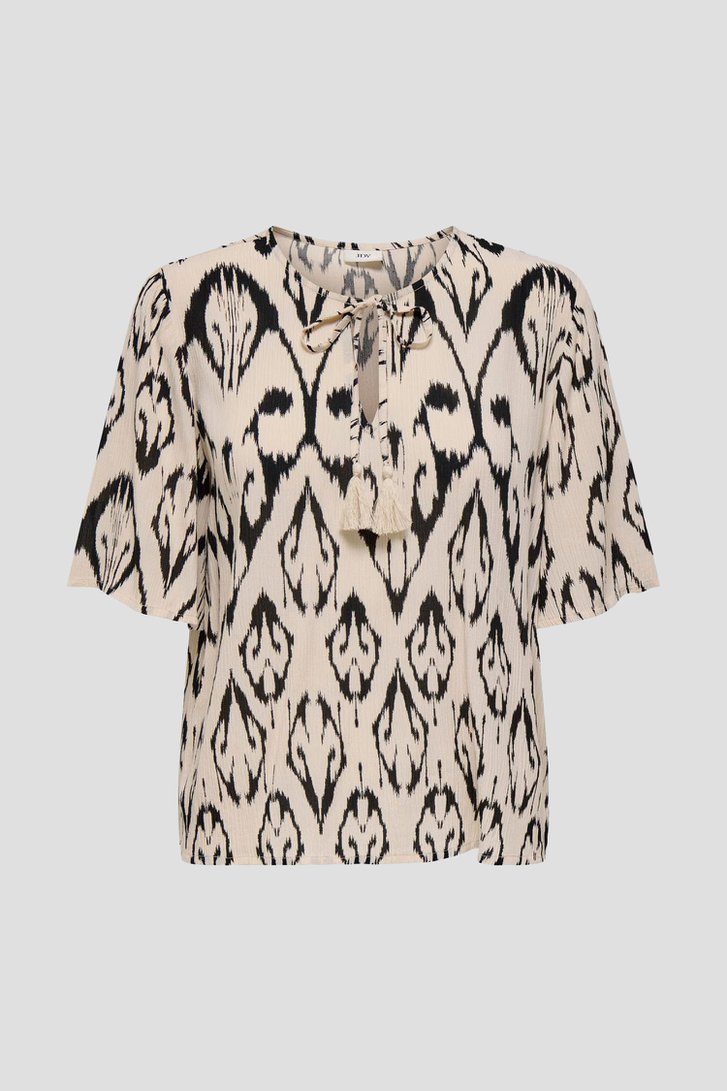 Blouse beige clair à imprimé noir de JDY pour Femmes