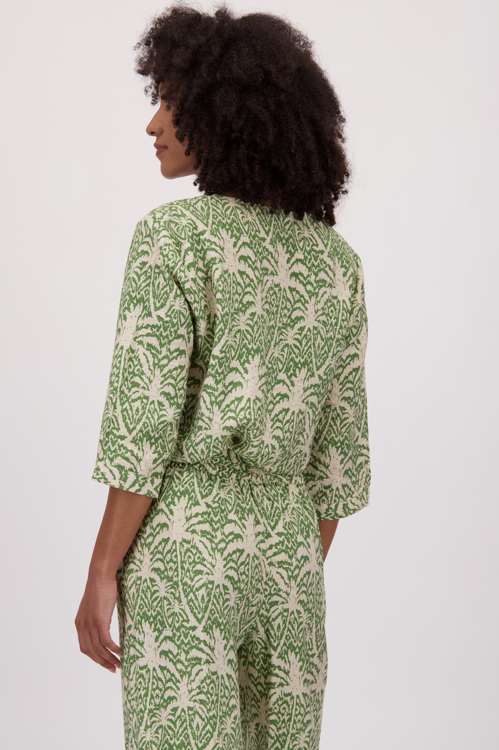 Blouse beige clair à imprimé vert de JDY pour Femmes