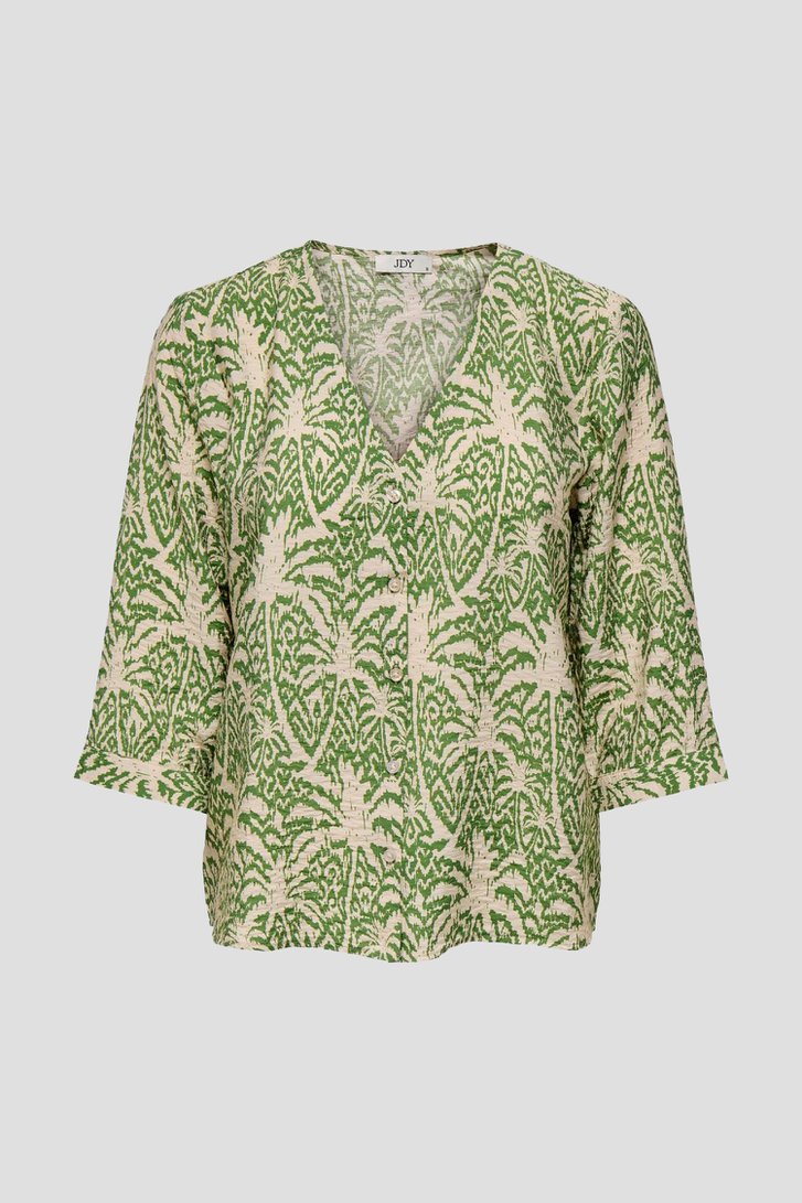 Blouse beige clair à imprimé vert de JDY pour Femmes