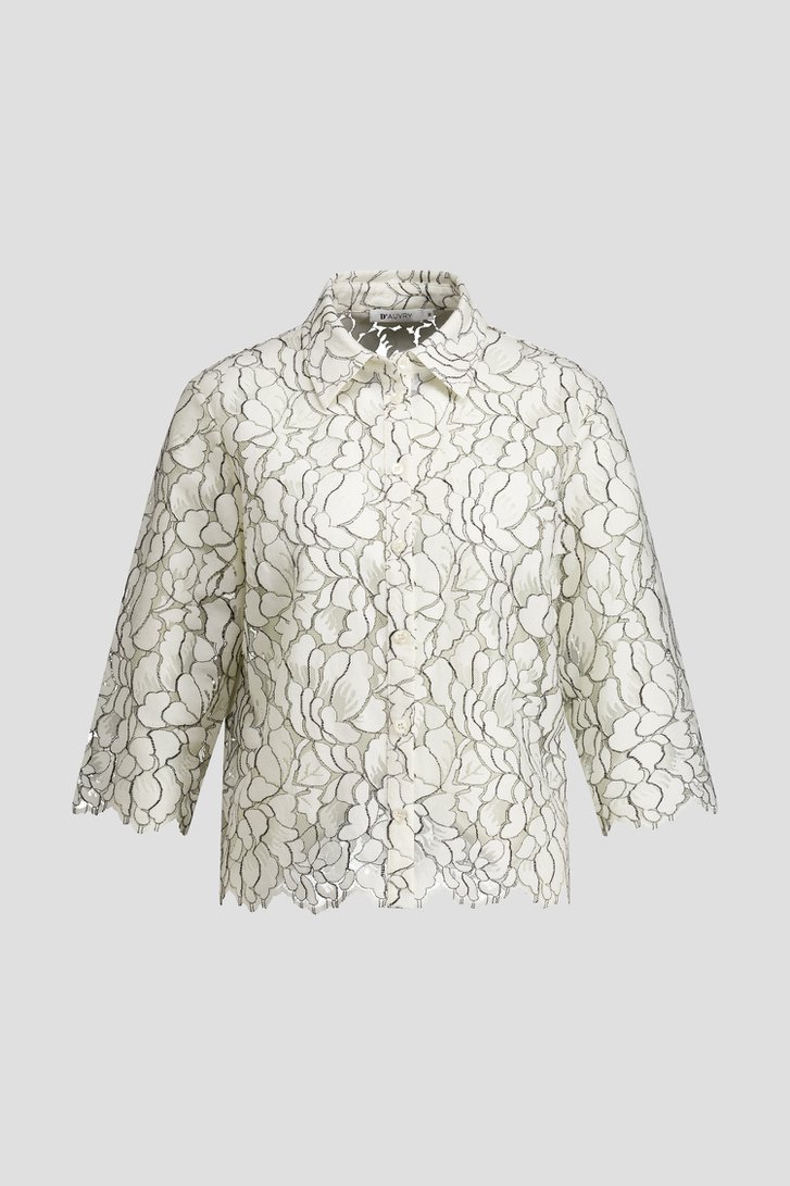 Photo produit 1 de Blouse blanche à broderie. de D'Auvry pour Femmes