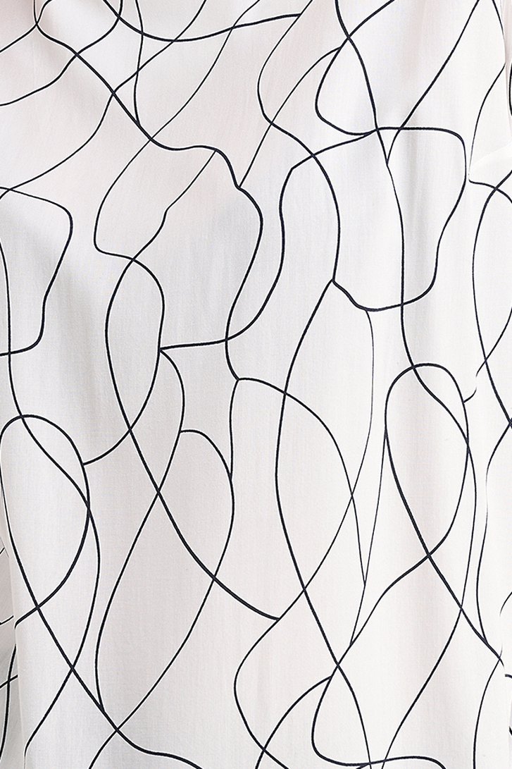 Blouse blanche à motif de lignes fines de Bicalla pour Femmes