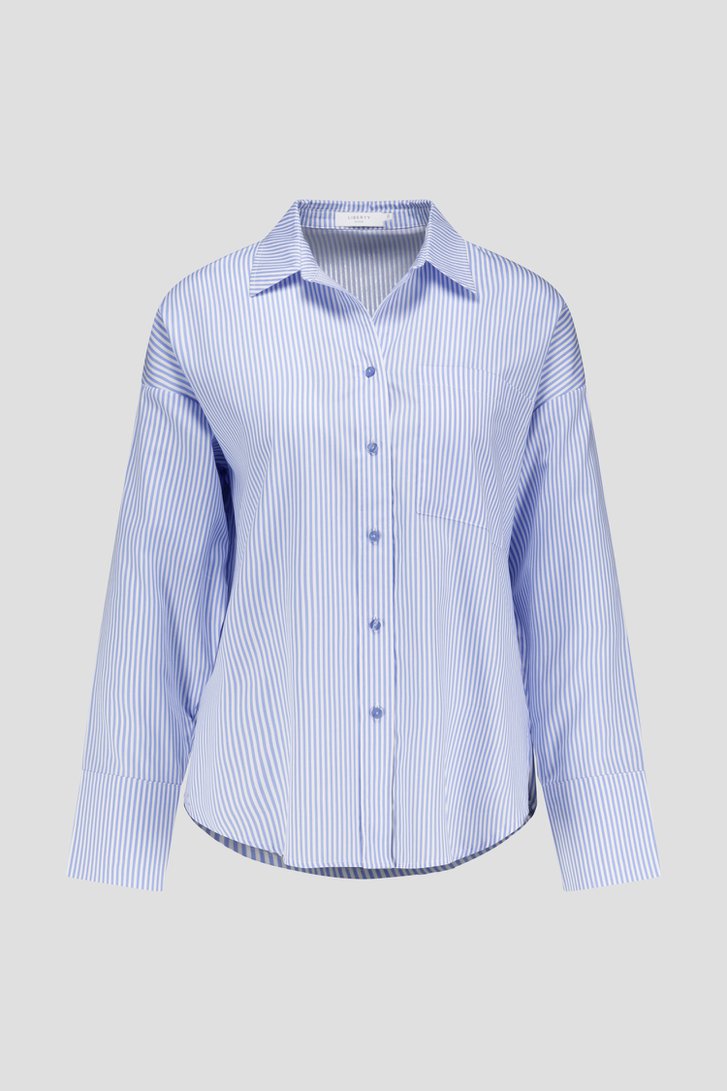 blouse blanche à rayures bleues de Liberty Island pour Femmes