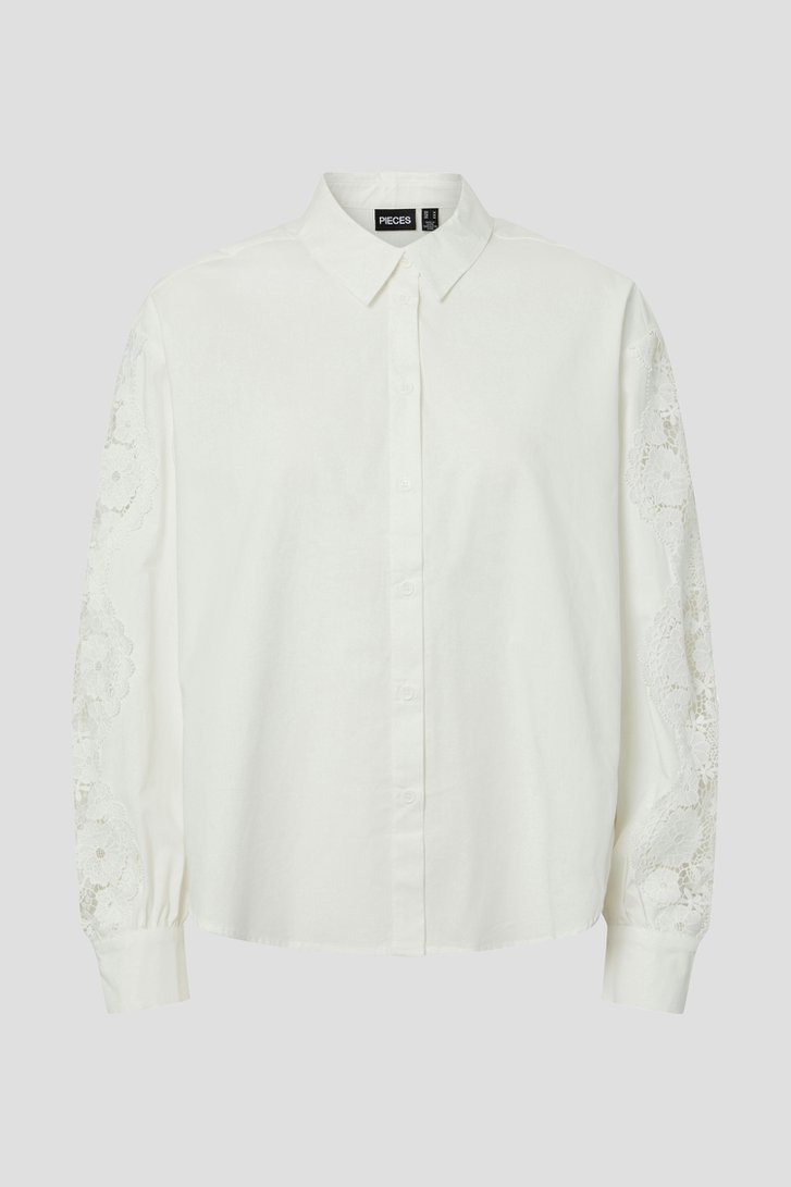 Photo produit 1 de Blouse blanche avec broderie anglaise de Pieces pour Femmes