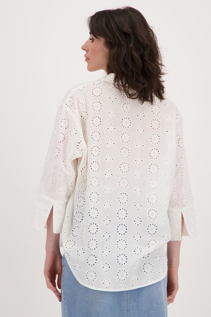 Blouse blanche avec motif ajouré floral de JDY pour Femmes